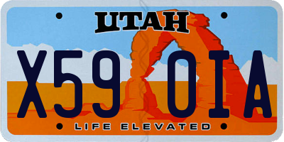 UT license plate X590IA