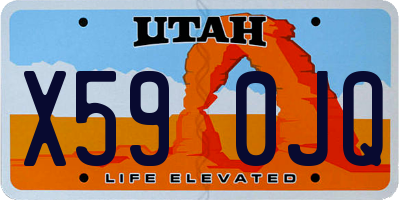 UT license plate X590JQ