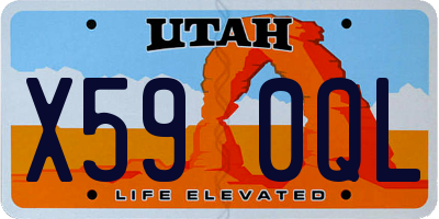 UT license plate X590QL