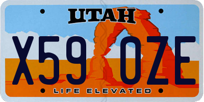 UT license plate X590ZE
