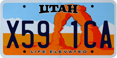 UT license plate X591CA