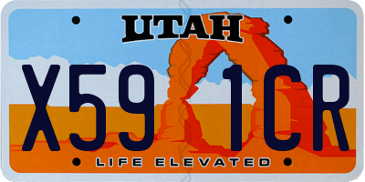 UT license plate X591CR