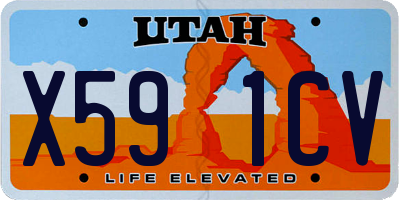 UT license plate X591CV
