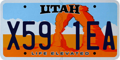 UT license plate X591EA