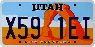 UT license plate X591EI