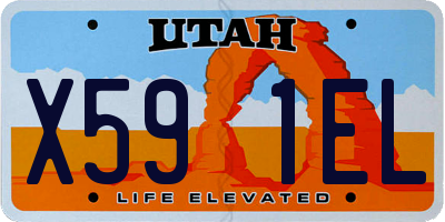 UT license plate X591EL