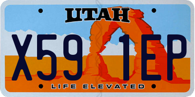 UT license plate X591EP