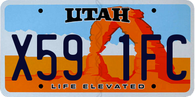 UT license plate X591FC