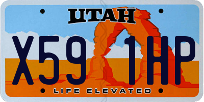 UT license plate X591HP