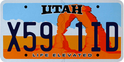 UT license plate X591ID