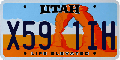 UT license plate X591IH