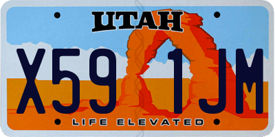 UT license plate X591JM