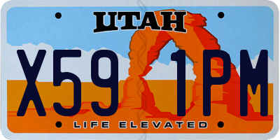 UT license plate X591PM