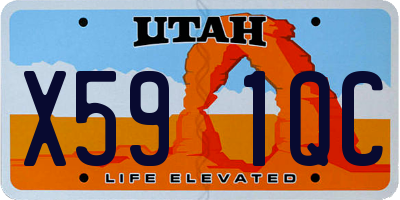UT license plate X591QC
