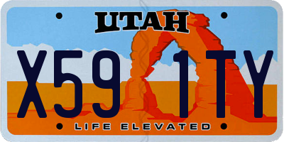 UT license plate X591TY