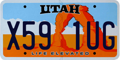 UT license plate X591UG