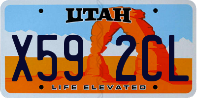 UT license plate X592CL