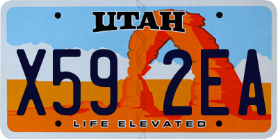 UT license plate X592EA