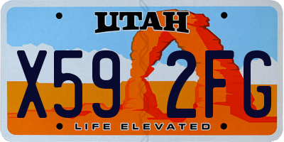 UT license plate X592FG