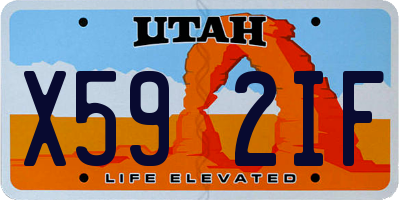 UT license plate X592IF