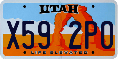 UT license plate X592PO