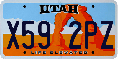 UT license plate X592PZ