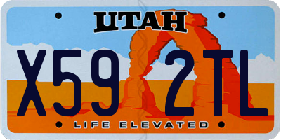UT license plate X592TL