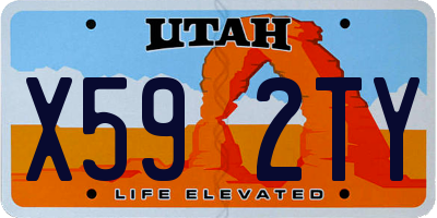 UT license plate X592TY