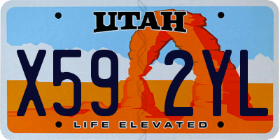 UT license plate X592YL