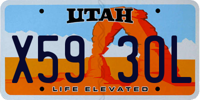 UT license plate X593OL