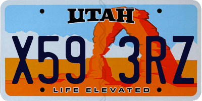 UT license plate X593RZ