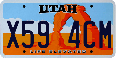 UT license plate X594CM