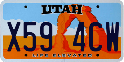UT license plate X594CW
