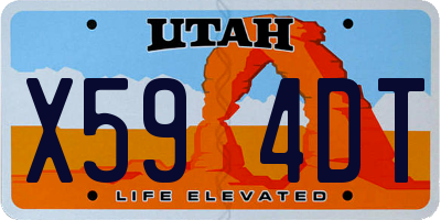 UT license plate X594DT