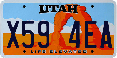 UT license plate X594EA