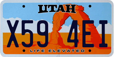 UT license plate X594EI