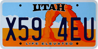 UT license plate X594EU