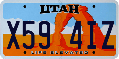 UT license plate X594IZ