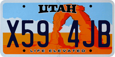 UT license plate X594JB