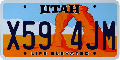 UT license plate X594JM