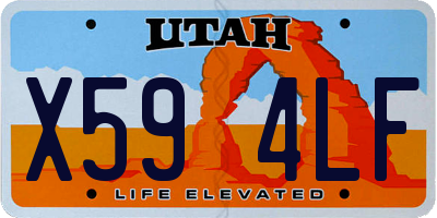 UT license plate X594LF
