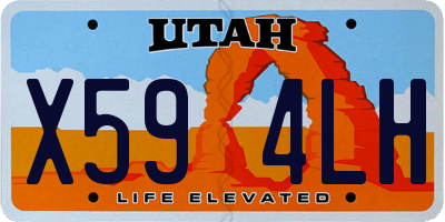 UT license plate X594LH
