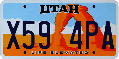 UT license plate X594PA