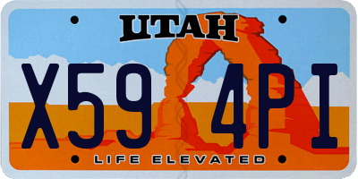 UT license plate X594PI