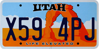 UT license plate X594PJ