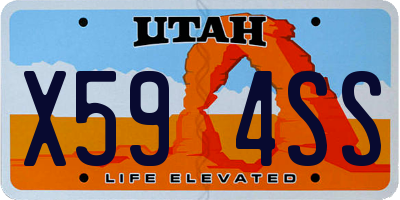 UT license plate X594SS