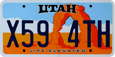 UT license plate X594TH