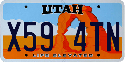 UT license plate X594TN