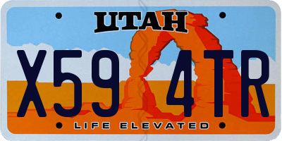 UT license plate X594TR
