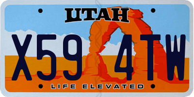 UT license plate X594TW